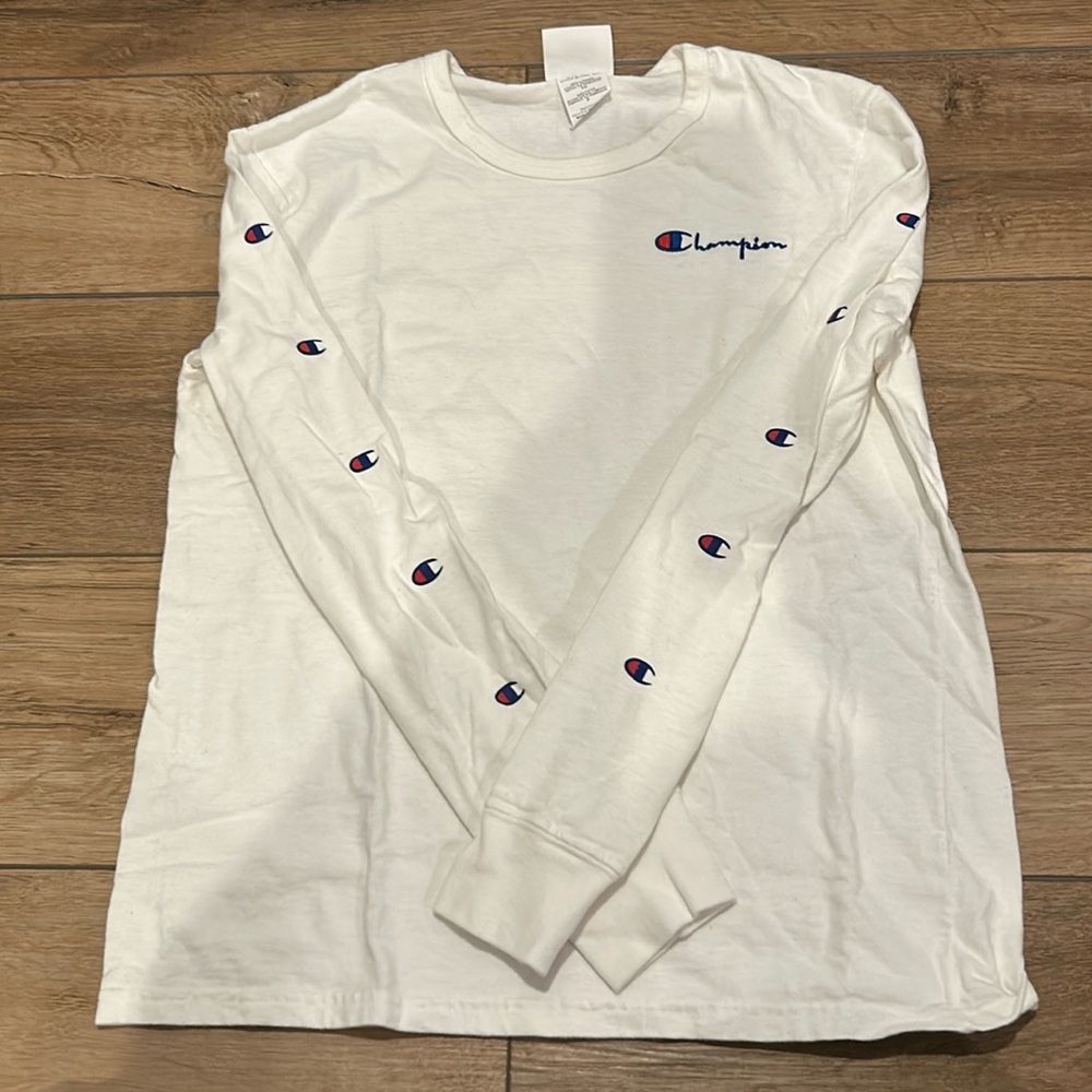 Champion White Long Sleeve, size S